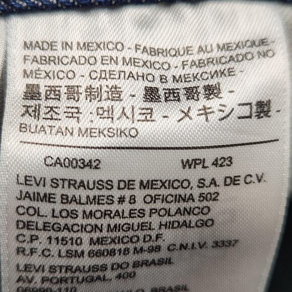 Levis 501 Jeans Mens 38x36 Blue Medium Wash Denim Straight Leg Button Fly - Picture 12 of 16